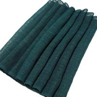 Extra Wide Mixed Hemp  Cotton Emerald Green Indigo Mosquito Netting