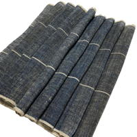 Kaya Length Of Indigo with White Stripe Cotton Mosquito Netting